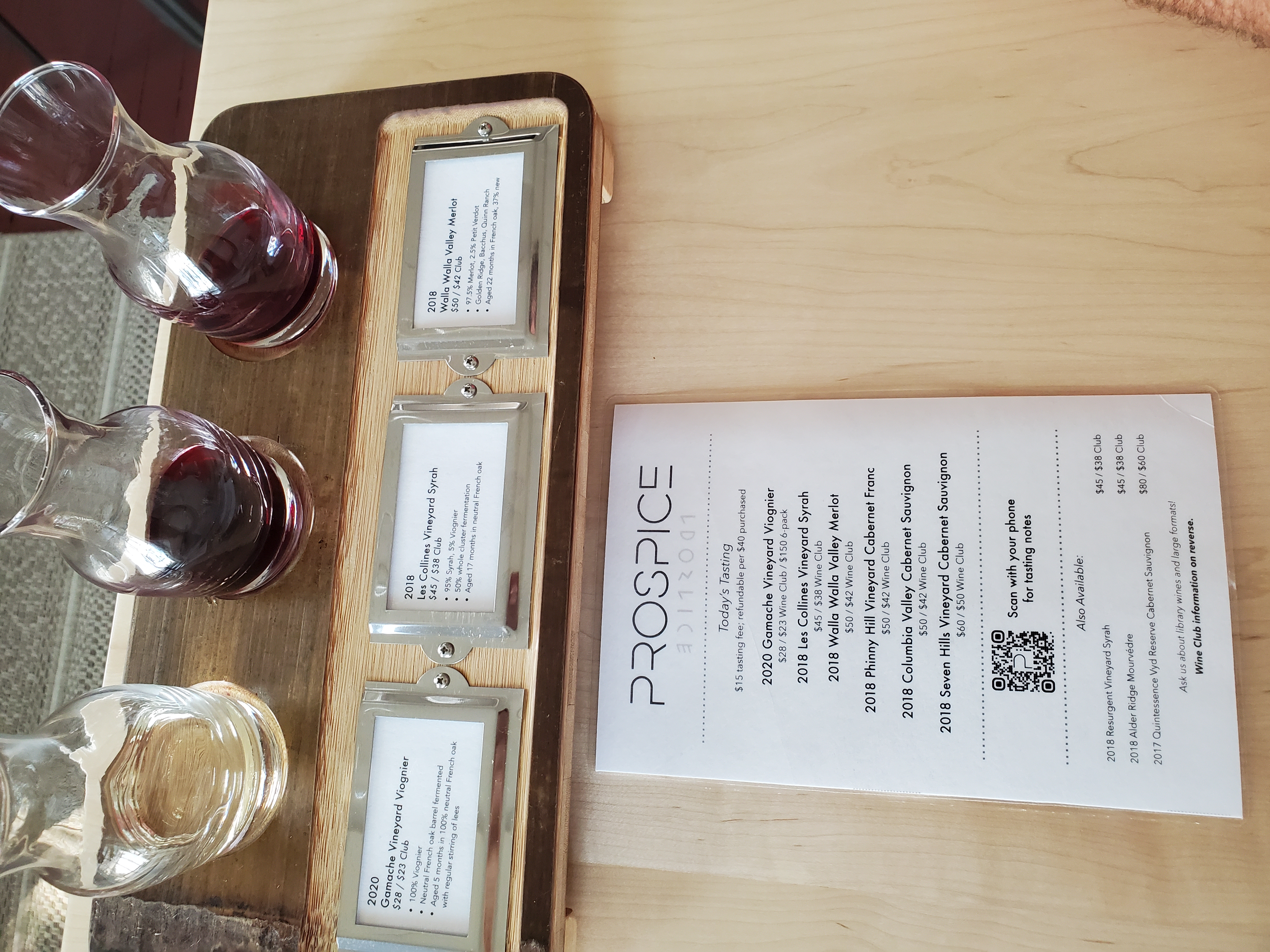 prospice tasting